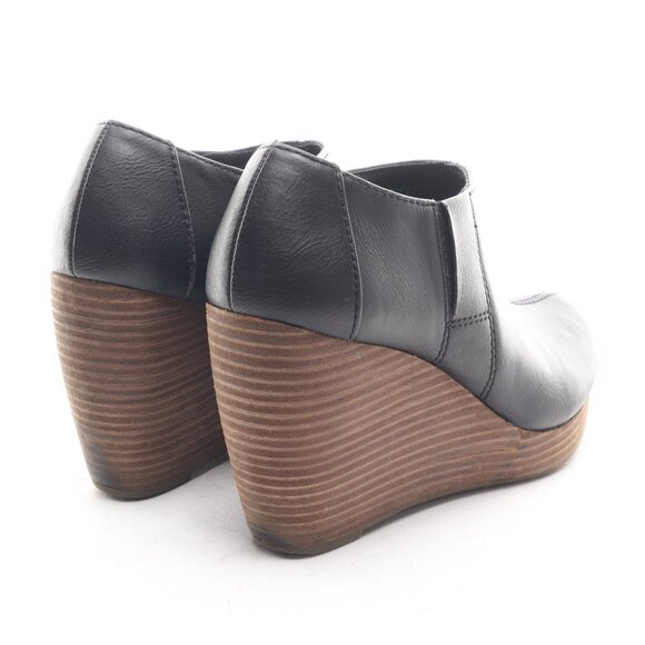 Dr. Scholl‘s Women Vegan Leather HARLIE Ankle Bootie Wedges 7 Black/Brown - Picture 10 of 16